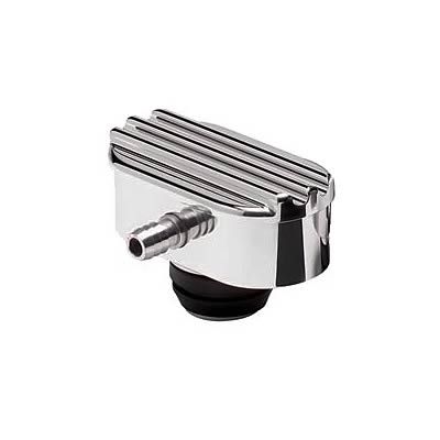 Oval PCV Breather – Ribbed, 1¼″ Valve-Cover Hole, 3⁄8″ Hose Outlet