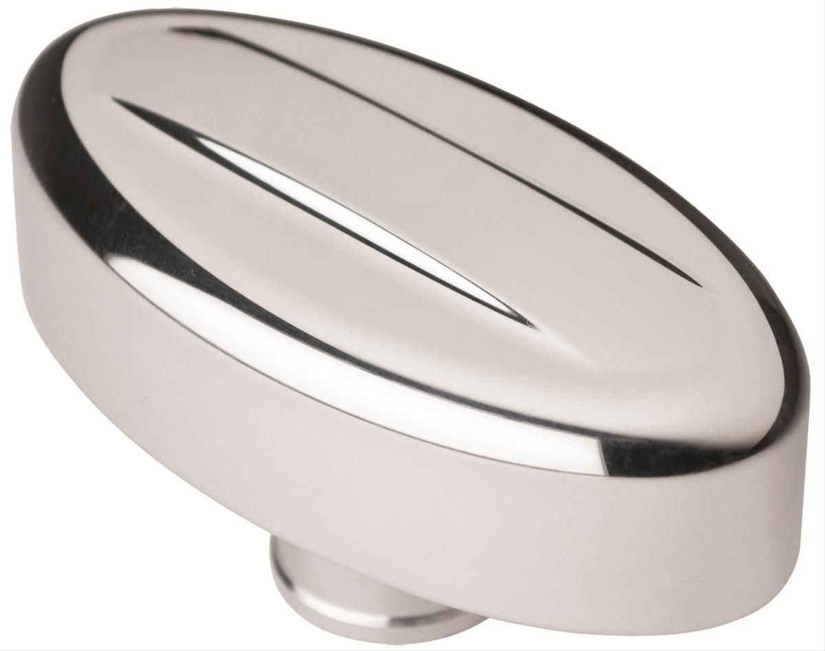 Oval Retro Breather – Polished Finish (1¼″ Valve-Cover Hole)