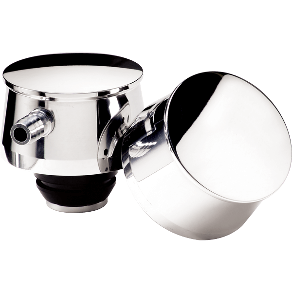 Plain Round Valve-Cover Breather – Polished Finish (1¼″ Hole)
