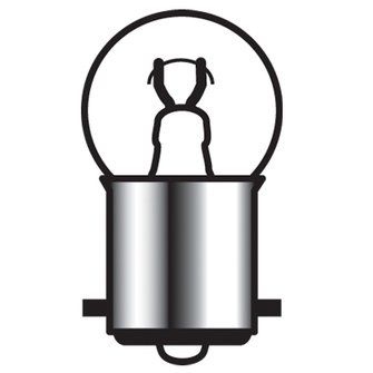 Dash/Tail Light Bulb – Straight Pins, Single Filament, 32 CP, Warm White
