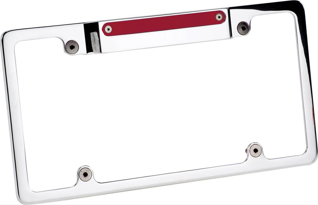 License Plate Frame with Integrated 3rd Brake Light – Polished