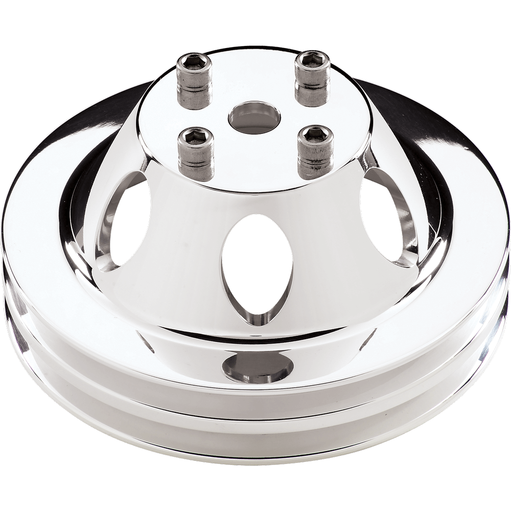 Water Pump Pulley – Small/Big Block Chevy, Double Groove, Polished, LWP