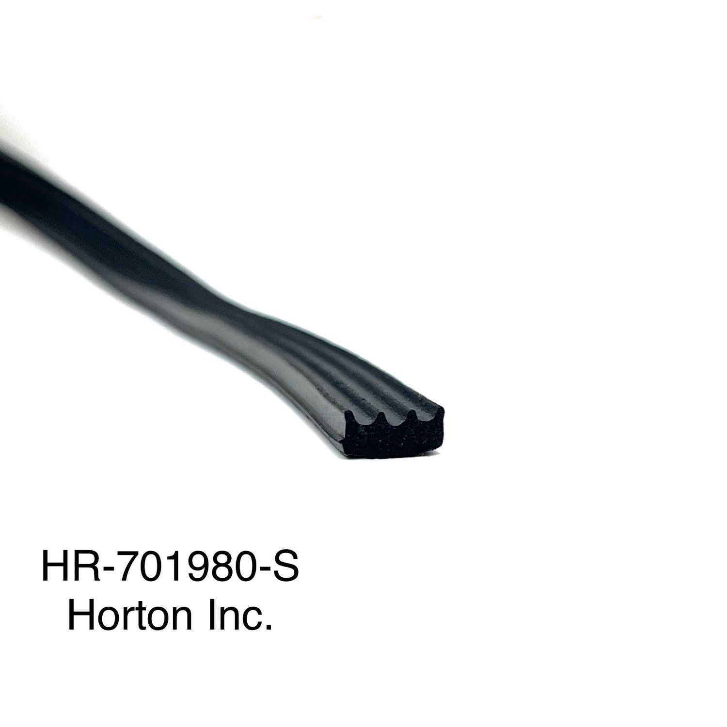 Ribbed Door Seal; 3/8" x 3/16" x 20'