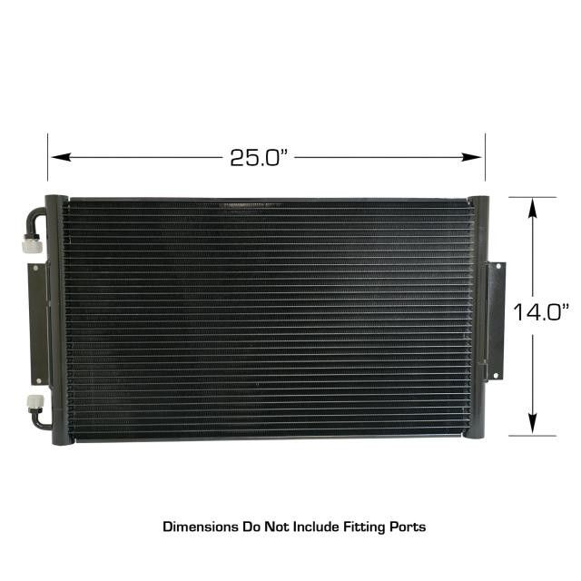 Horizontal SuperFlow Condenser with Brackets – 14" x 25" x 1"