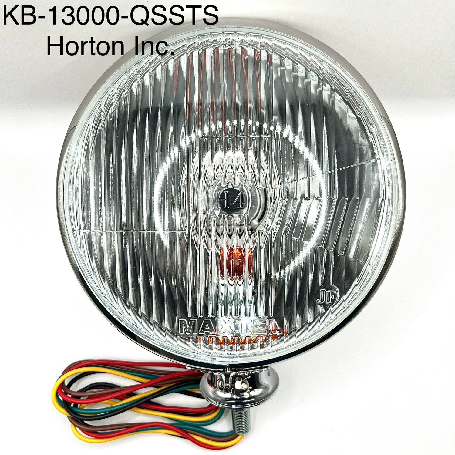 Headlamps; King Bee Style; SS w/quartz halogen bulb &amp; turn signal/parking lamp