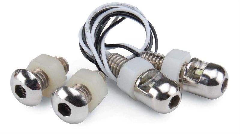 Lite'N Boltz LED License Plate Lighting Kit – Polished, 4-Pack