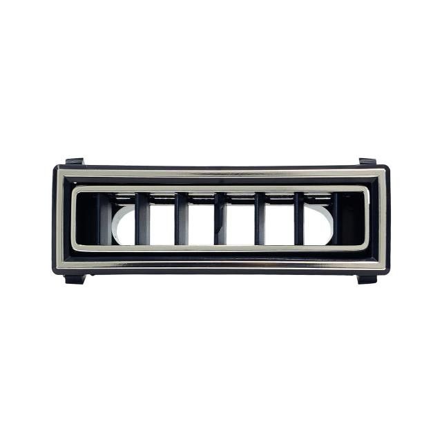 Rectangular Through-Dash Louver – Black with Chrome Accents, 4.75" × 1.562"