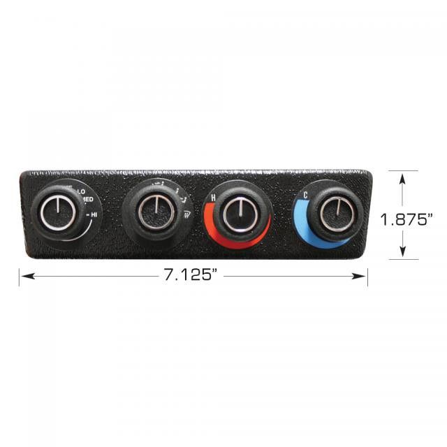 Gen II 4-Knob Under-Dash Control Panel – Base Style for Servo Heater Valve Systems