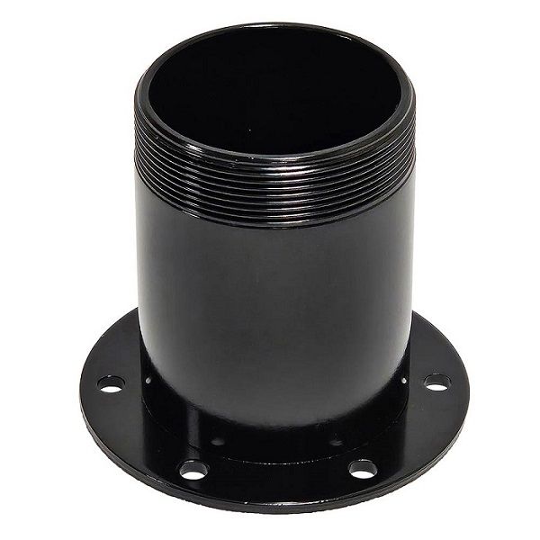 Fuel Filler Neck – Threaded Flanged, 2-1/4" OD x 3" Tall, Mild Steel