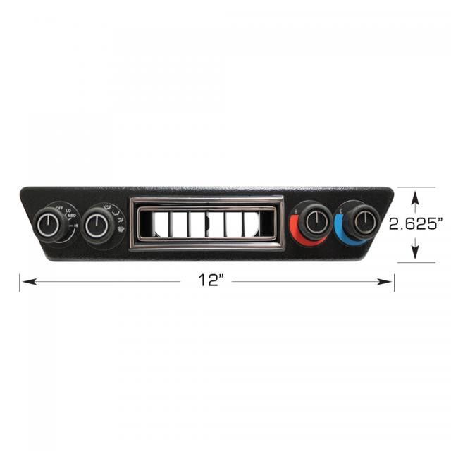 Gen II Under-Dash 4-Knob Control Panel with Built-In Louver