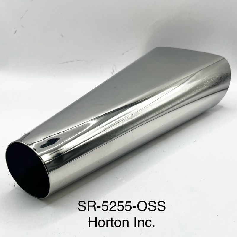 Exhaust Tip; Oval; 2" inlet; 5" x 3" Oval Outlet