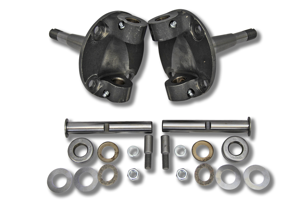 Super Bell Early Ford Spindles – 1937–41 Style (Bushed w/ Kingpins) – Pair
