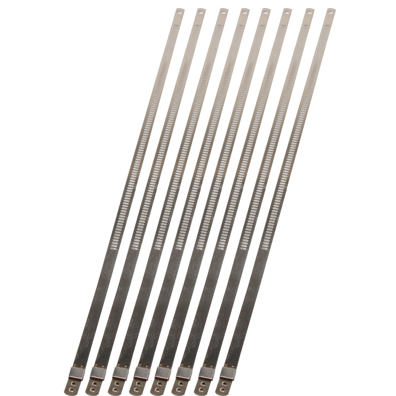 Stainless-Steel Positive Locking Ties – 12mm x 20" (10-Pack)