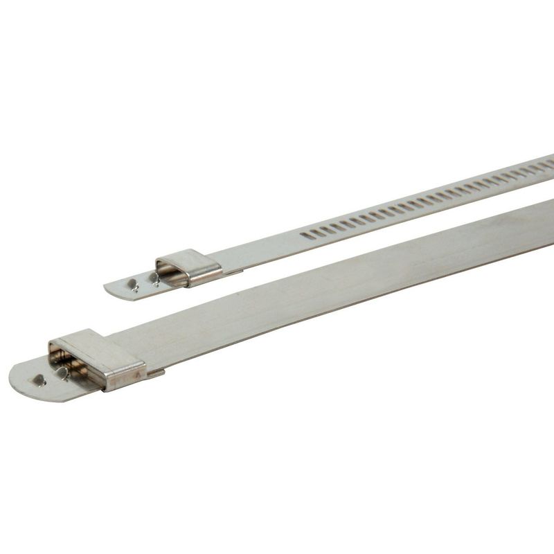 Stainless-Steel Positive Locking Ties – 12mm x 20" (10-Pack)
