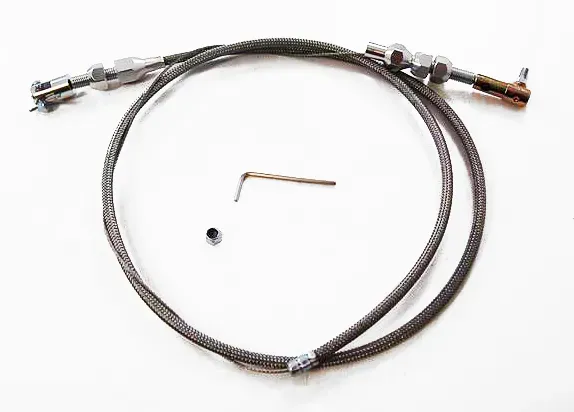 36" Universal Throttle Cable – Steel Braided Housing