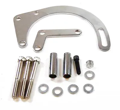 SBC Low Mount Driver Side Alternator Bracket – Chrome – SWP (1955–68)