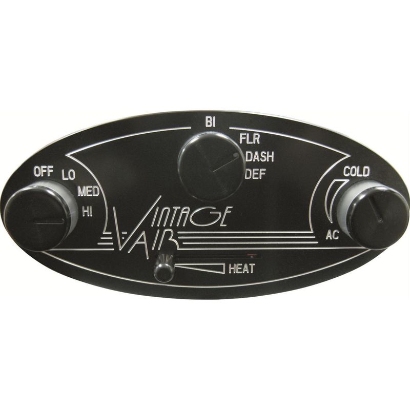 Vintage Air Gen-II Streamline Oval Panel – Black Anodized