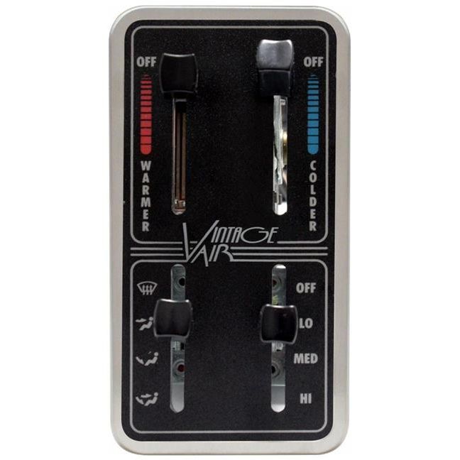 Vintage Air Gen-II Base Model 4-Lever Controls – Black Aluminum