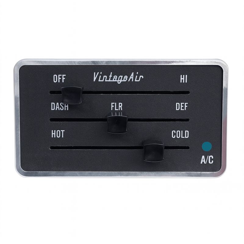 1953–56 Ford F-100 SureFit Control Panel Kit – Black/Chrome