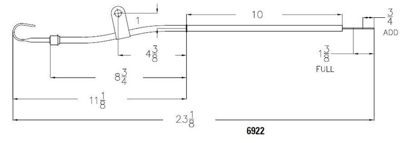 Chrome Engine Oil Dipstick &amp; Tube – Ford 351C