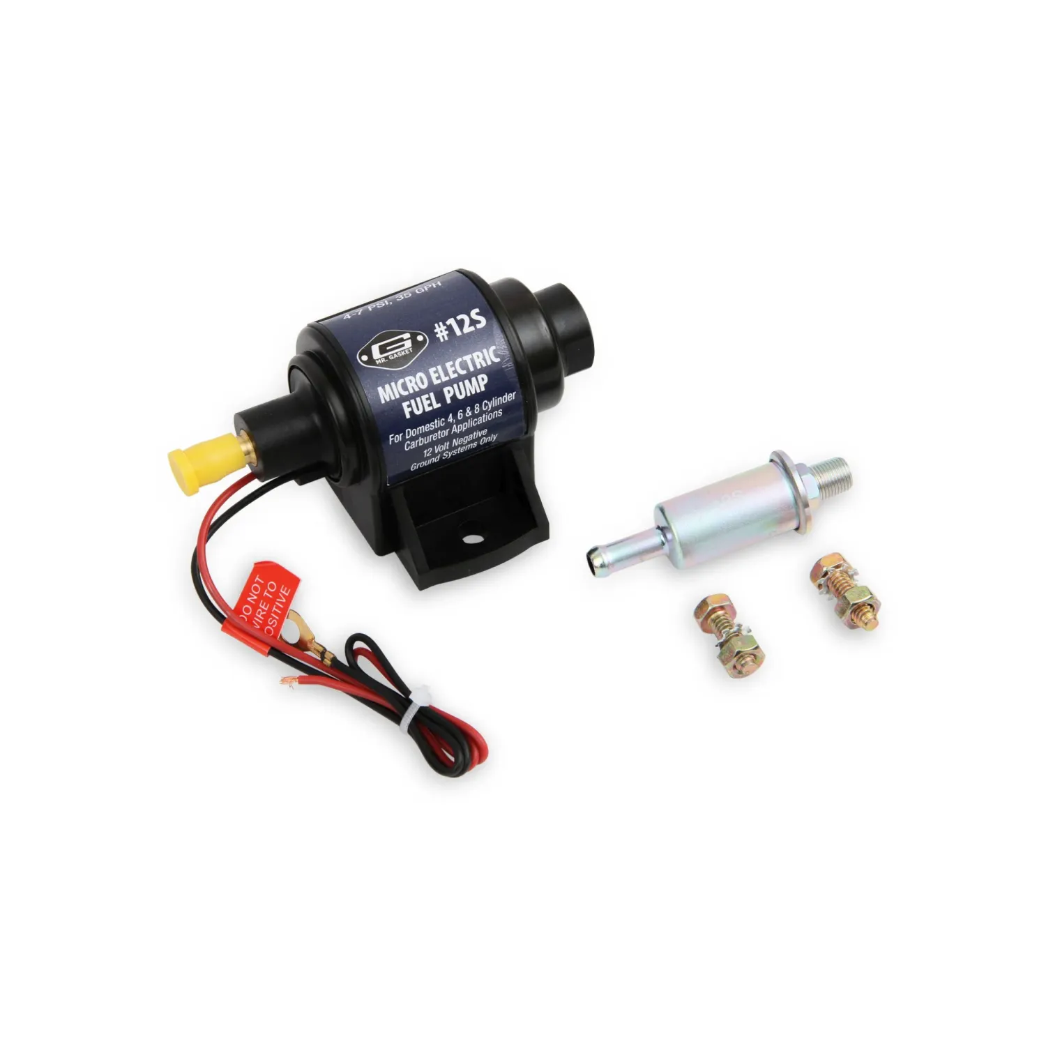 Micro Electric Fuel Pump – 4–7 PSI, 35 GPH (Carbureted Applications)