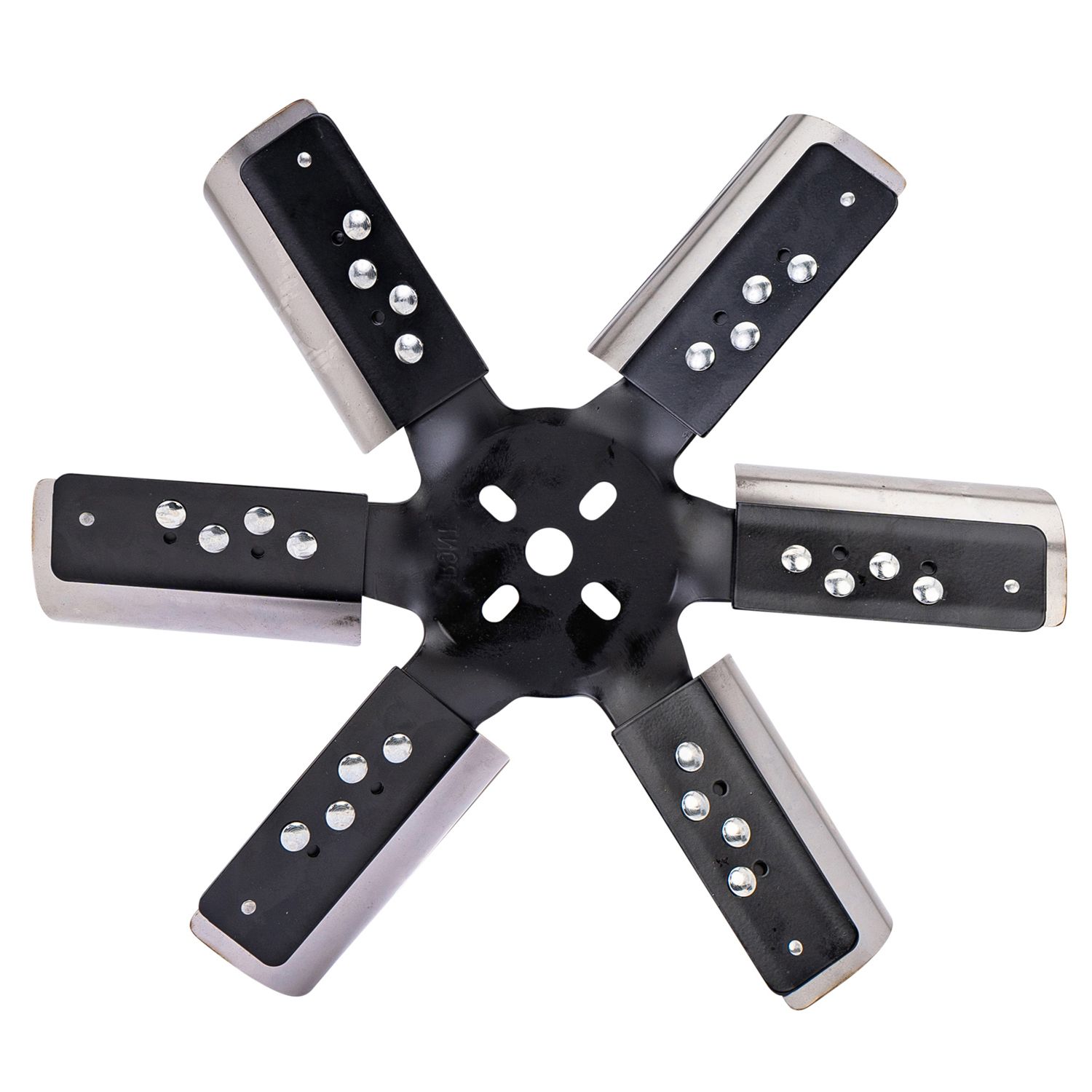 15" Heavy Duty Standard-Rotation Stainless Flex Fan – Black Hub