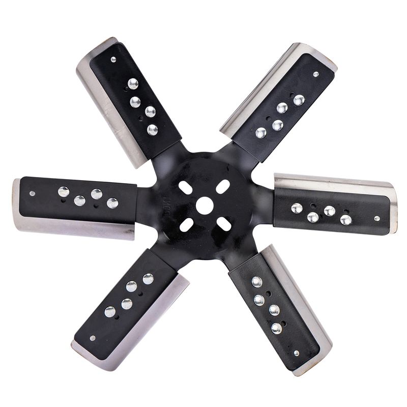 15" Heavy Duty Standard-Rotation Stainless Flex Fan – Black Hub