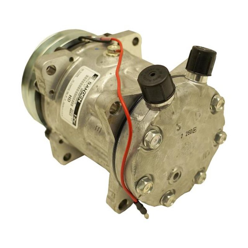 Sanden SD709 Compressor – Double V-Groove Pulley, Standard Finish