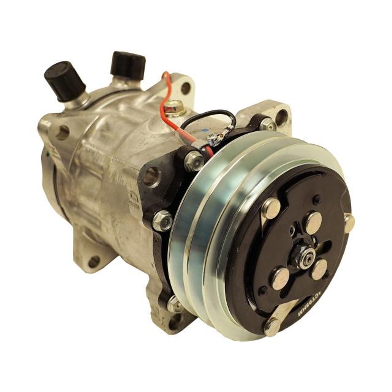 Sanden SD709 Compressor – Double V-Groove Pulley, Standard Finish