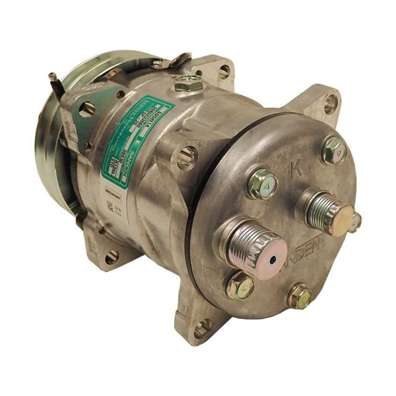 Sanden SD508 Rear-Exit A/C Compressor – Double V-Groove Pulley, Standard Finish