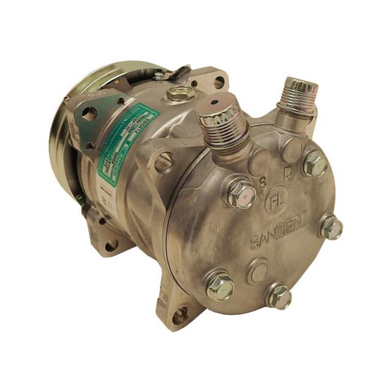 Sanden SD508 Compressor – Double V-Groove Pulley, Standard Finish