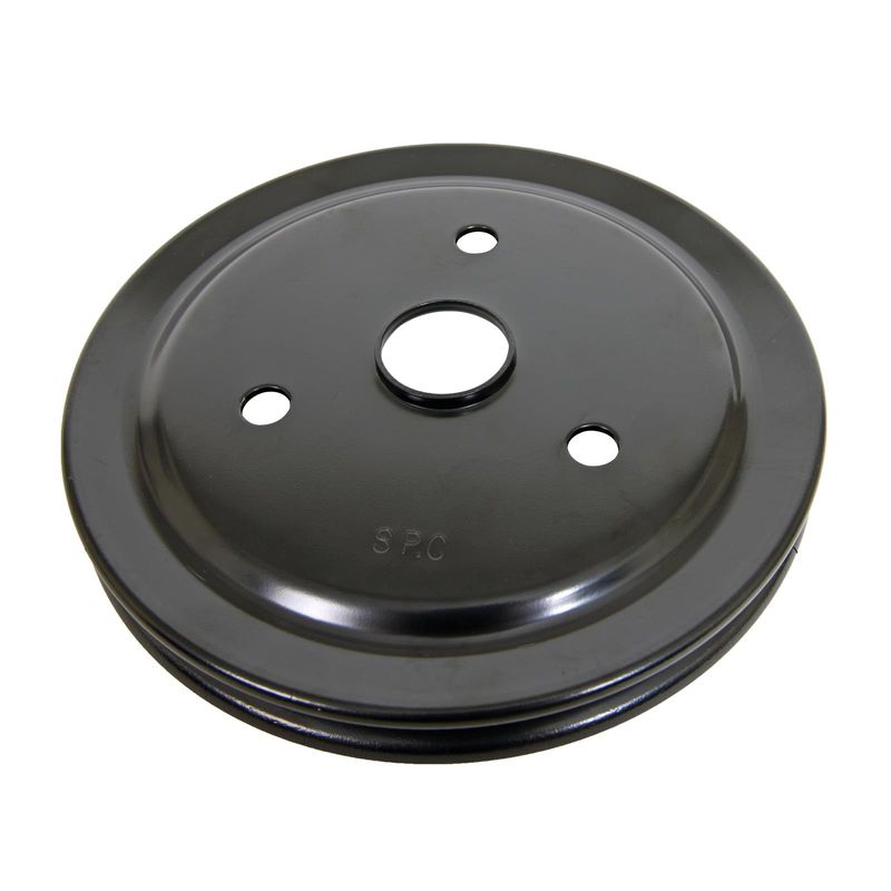 Chevy Small Block 1-Groove Crankshaft Pulley – 6.76", Steel, Short Pump (Chrome or Black)