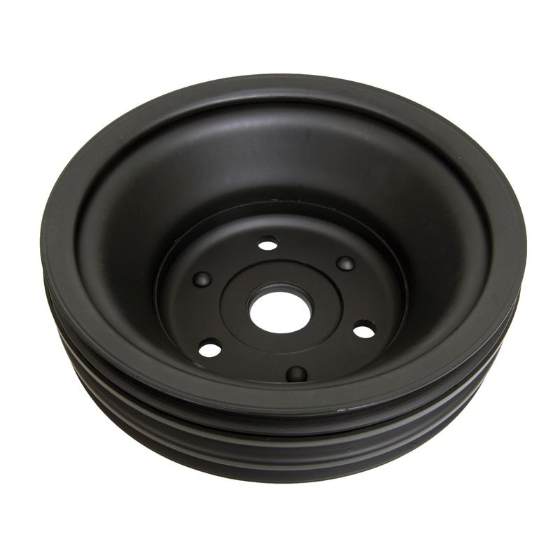 Chevy Small Block 3-Groove Crankshaft Pulley – 7.74", Steel, Long Pump