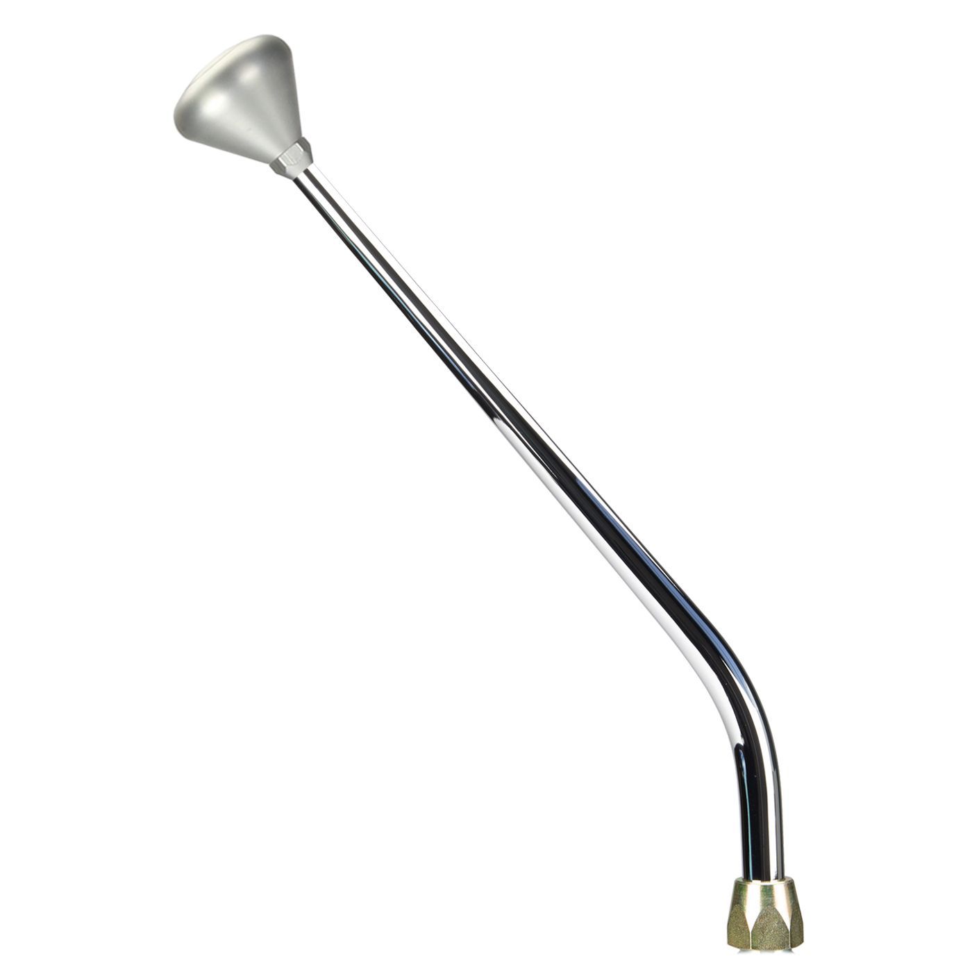 Case Mount Shifter for GM 700-R4 Transmission – Chrome, 16" Single Bend Lever, Mushroom Knob