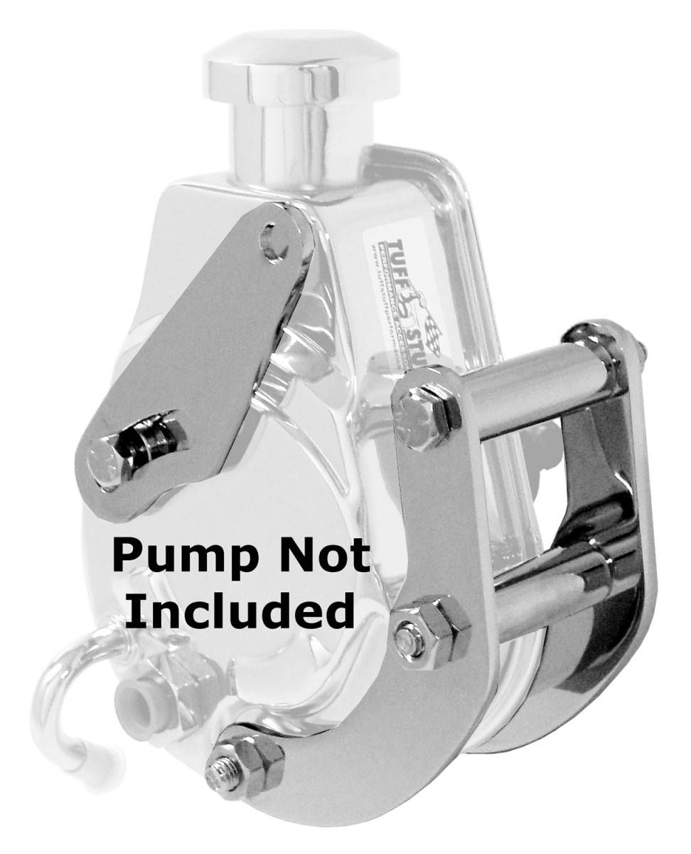 Power Steering Pump Bracket – Short – For Tuff Stuff Saginaw Style Pumps – Chrome
