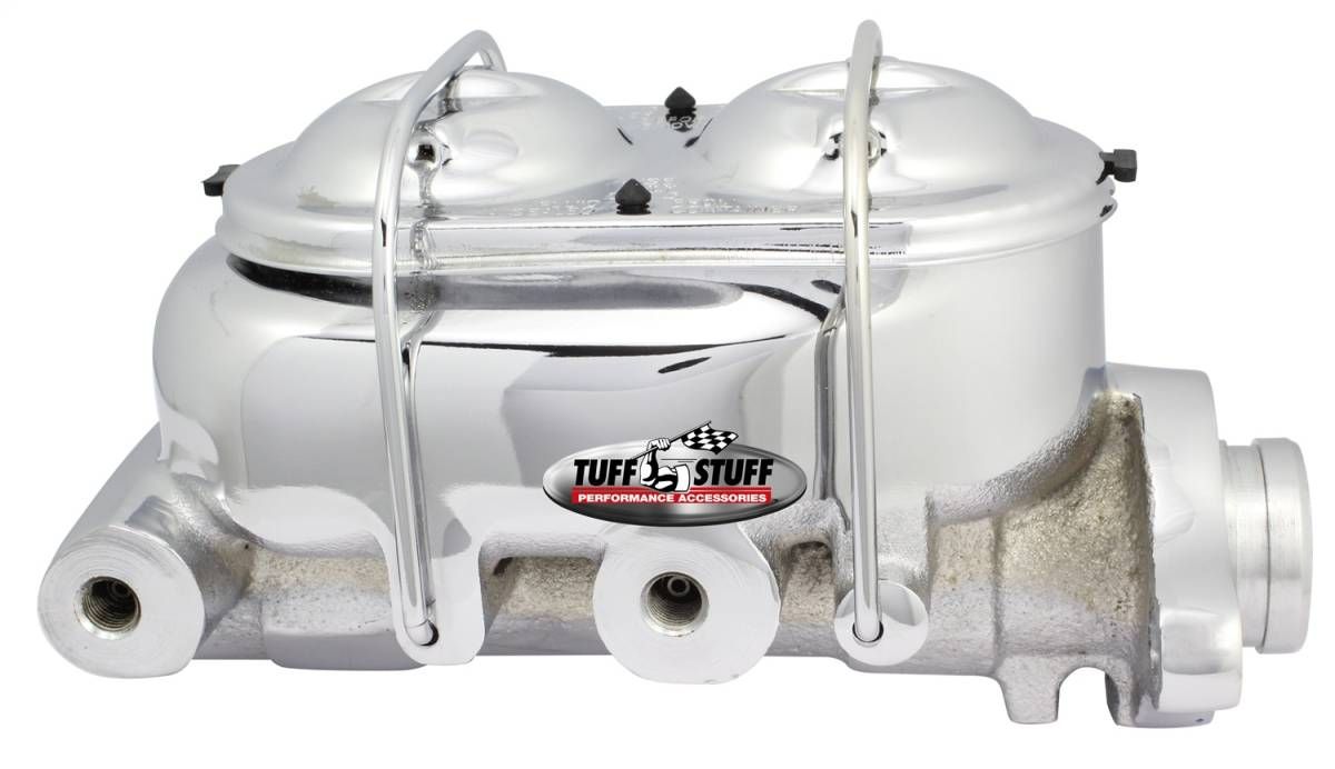 Brake Master Cylinder – Dual Reservoir – 1 Inch Bore – Shallow Hole – Chrome