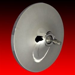 Fatties Round Mirror Head – 4 Inch – 10-24 Thread – Polished Aluminum