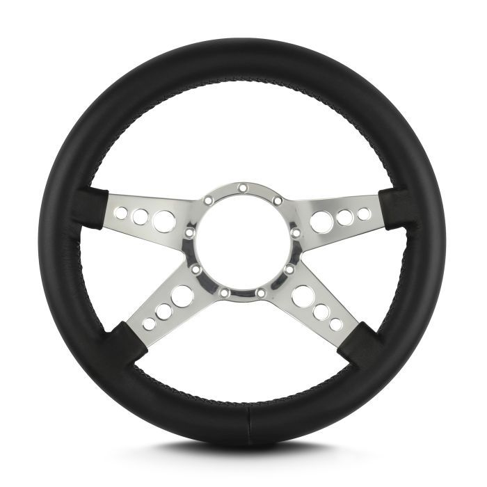 Mark 9 GT Steering Wheel, Polished, Thick Grip, Black