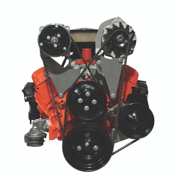 Steel-eez Top-Mount Brackets, Short Water Pump, Compressor Only, Passenger Side