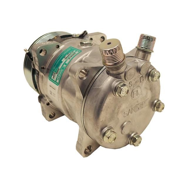 Sanden SD 508 A/C Compressor, Standard Finish, 7-Groove Serpentine Pulley