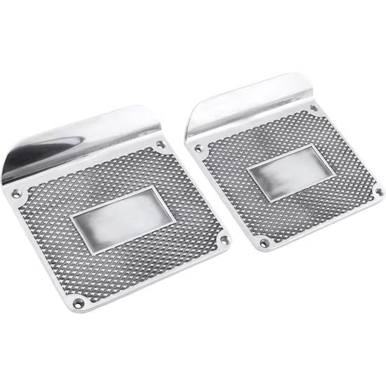 Blank Step Plates, Polished Aluminum, Pair