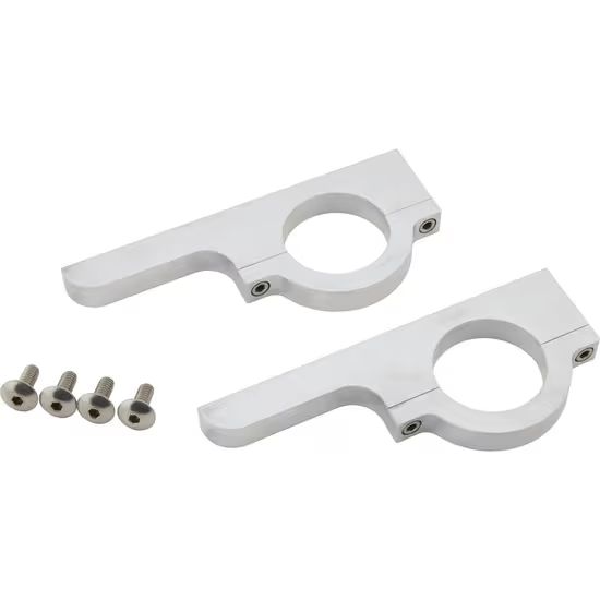 Polished License Plate Brackets for 1-3/4" Tube