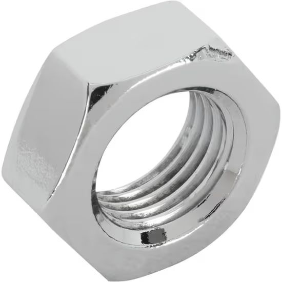 Chrome Steel Jam Nut, 1/2"-20 Right Hand Fine Thread