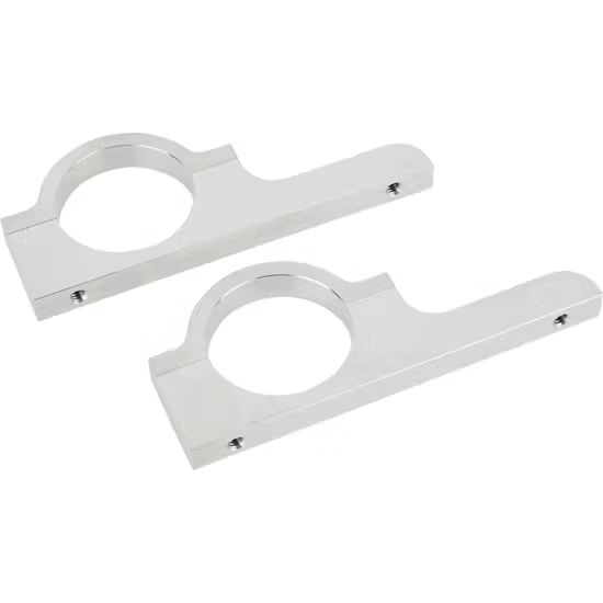 Polished License Plate Brackets for 2" Tube