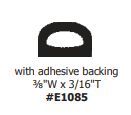 Sponge Universal Weatherstrip, 3/8" W x 3/16" T