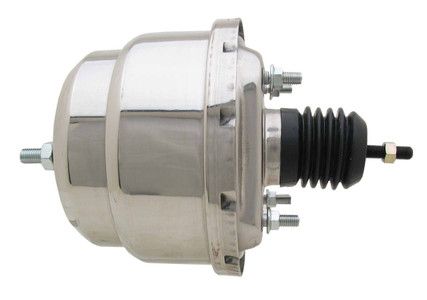Universal 7" Dual Diaphragm Power Brake Booster, Chrome