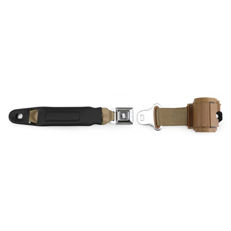 Tan Push Button Retractable Lap Belt – Bucket Seat