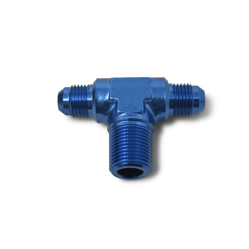 3AN Flare to 1/8" Pipe Tee Adapter Fitting – Blue Finish
