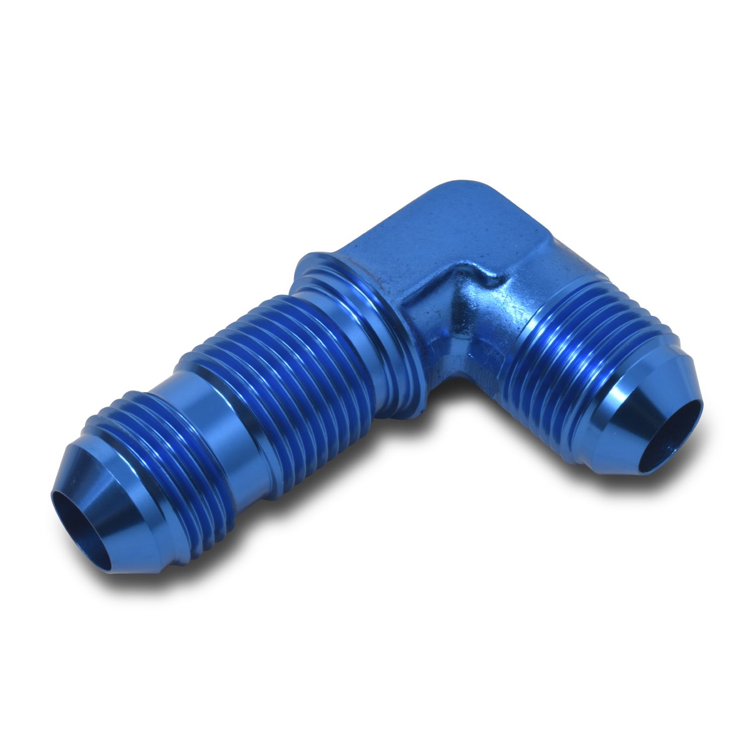 3AN 90 Degree Flare Bulkhead Adapter Fitting – Blue Finish