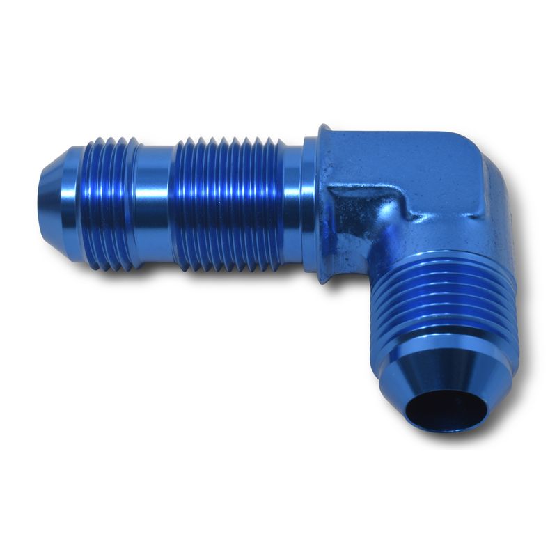 3AN 90 Degree Flare Bulkhead Adapter Fitting – Blue Finish